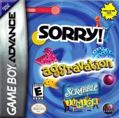 Aggravation / Sorry /  Scrabble Jr - (CiB, Cosmetic Damage) (GameBoy Advance Games)