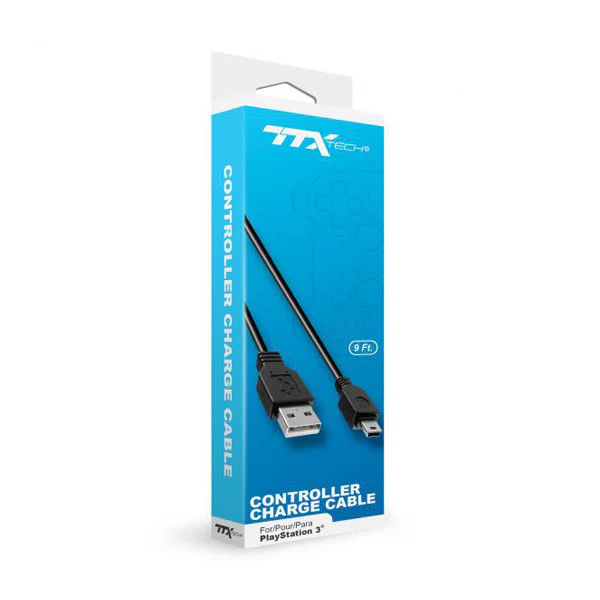 PS3 Playstation 3 Controller Charger Cable (TTX) - (Brand New) (Playstation 3 Accessories)