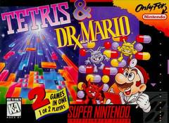 Tetris and Dr. Mario - (Used, Cart/Disc Only) (Super Nintendo Games)